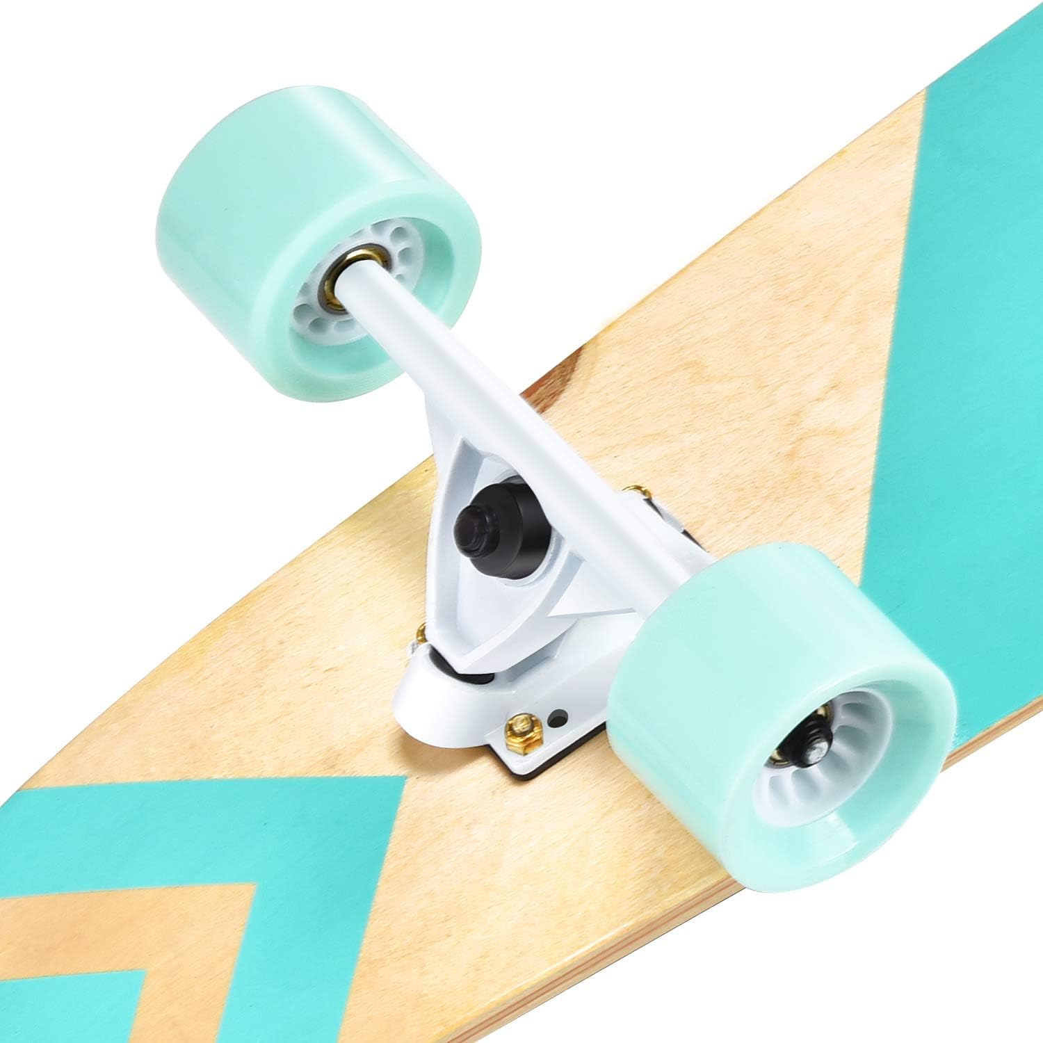seething 42 Inch Longboard Skateboard Complete Cruiser Pintail, The Original Artisan Maple Skateboard Cruiser Pintail for Cruising, Carving