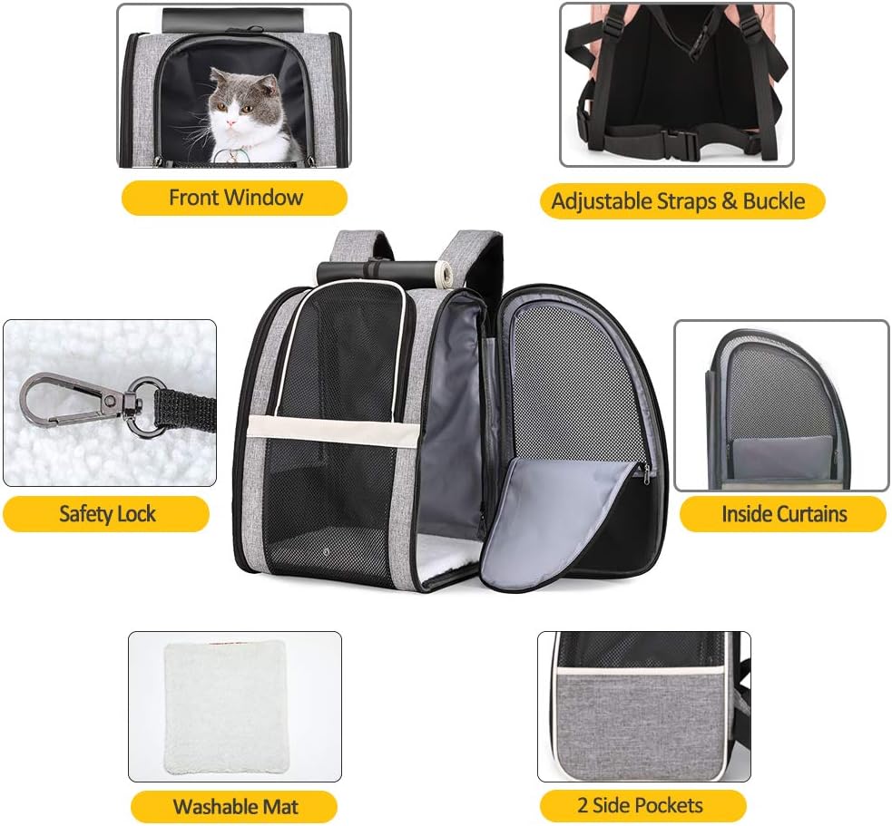 Texsens Innovative Traveler Bubble Backpack Pet Carriers for Cats and Dogs