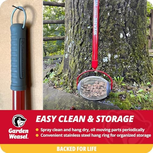 Garden Weasel Small Nut Gatherer Roller for Acorns Buckeyes Beech Nuts
