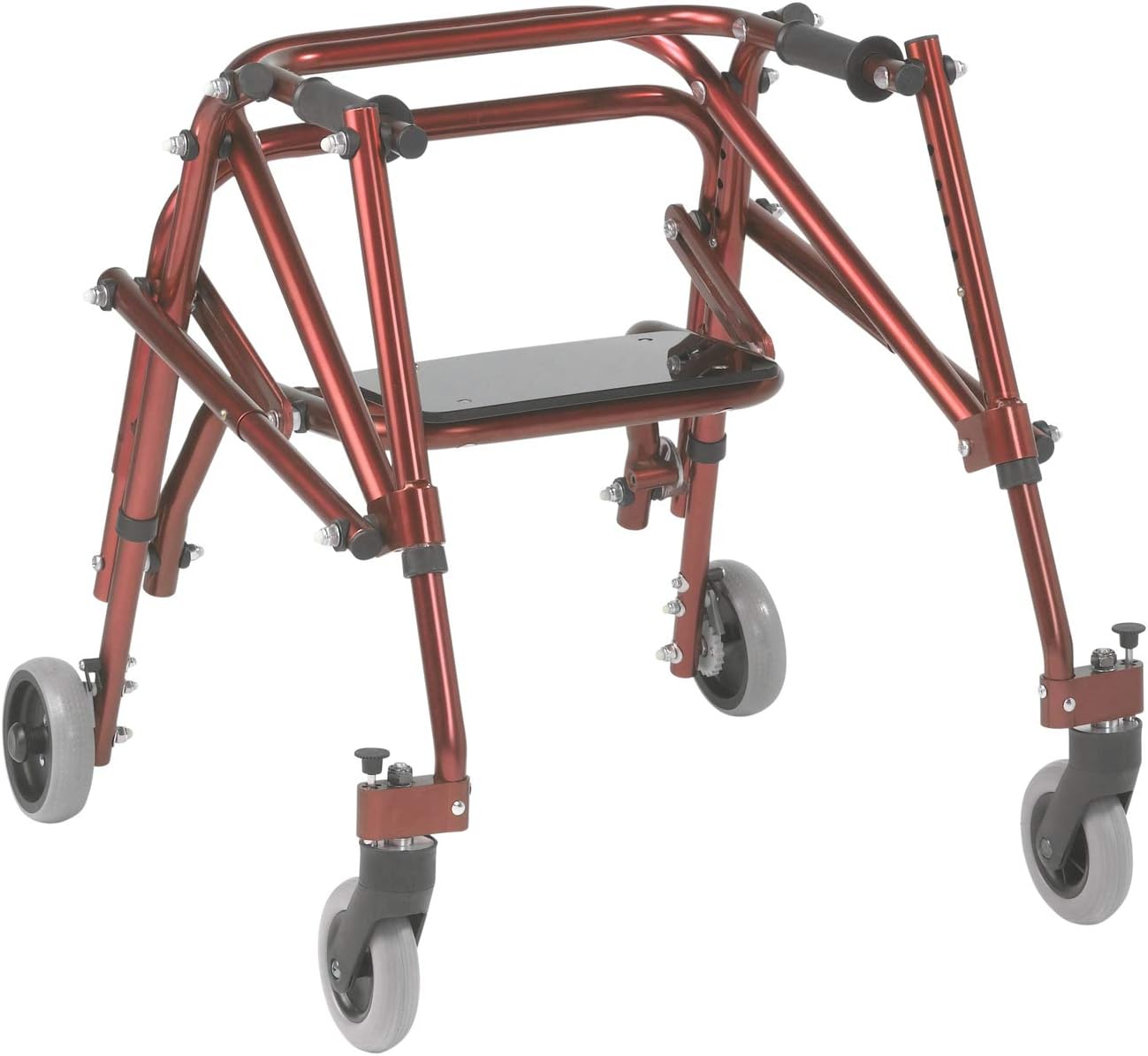 Inspired by Drive Nimbo 2G Posterior Walker with Seat, Wizard Purple, Small | Lightweight Posterior Walker with Padded Seat Lets Users Rest and Move Safely with Adjustable, Sturdy Support