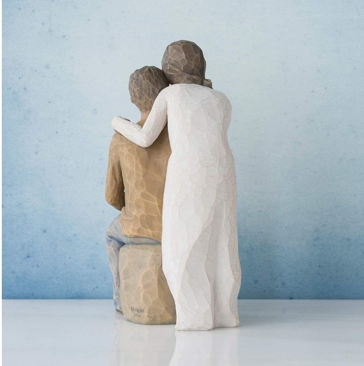 Willow Tree You and Me (Darker Skin), Sculpted Hand-Painted Figure | Cast from a Susan Lordi Original Carving, Expression of Love and Caring, Display on Shelf, Table or Mantel, Fitted Gift Box