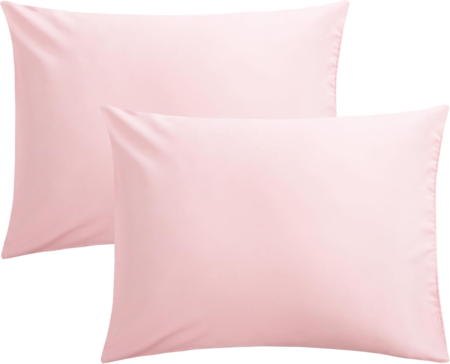 FLXXIE 2-Pack Microfiber Standard Pillow Cases, Envelope Style, White