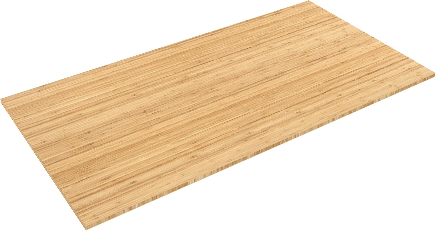 FLEXISPOT Acacia Solid Wood 55"x28" Butcher Block Desktop, Walnut | Acacia Solid Wood, Thick Beveled Edge, For Standing Desk, Office Table, Workbench, DIY Furniture Projects