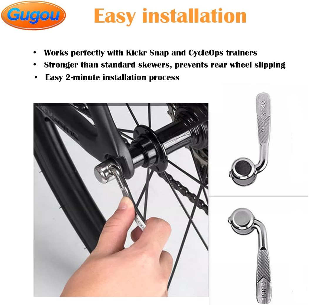 Replacement Skewer – Quick Release Rear Wheel Axel Skewer for Road Mountain Bike Trainer – Indoor and Stationary Bicycle Training Replacement