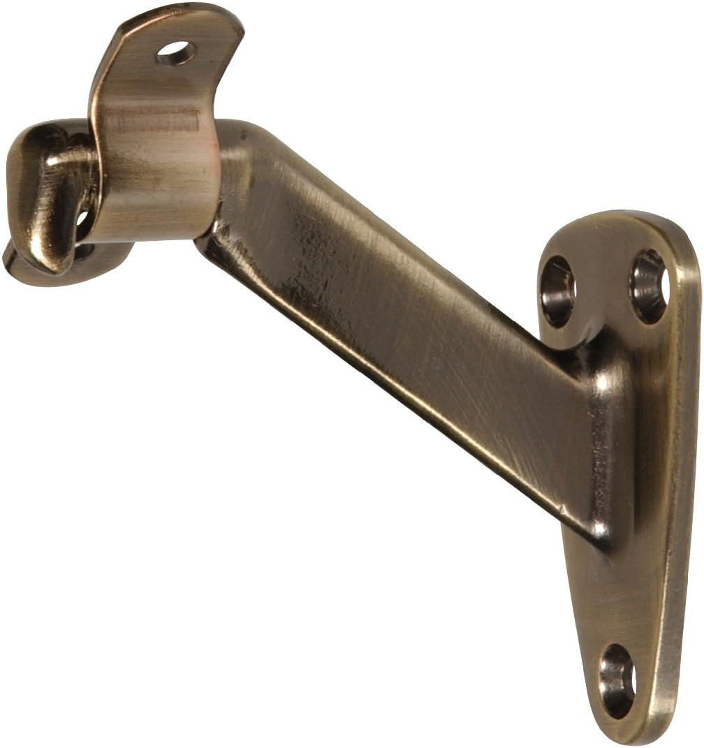 Hillman Hardware Essentials Heavy Duty Handrail Bracket Antique Brass 851538