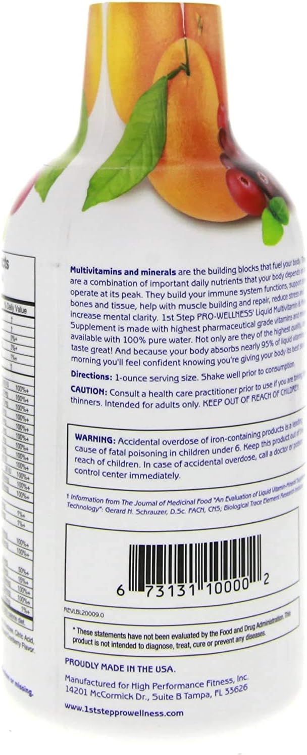 1st Step for Energy Liquid Multivitamin & Mineral Citrus Burst 16 fl oz (1 pt) 473 ml