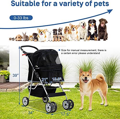 Best 4 Wheels Pet Stroller for Dog and Cat Stroller