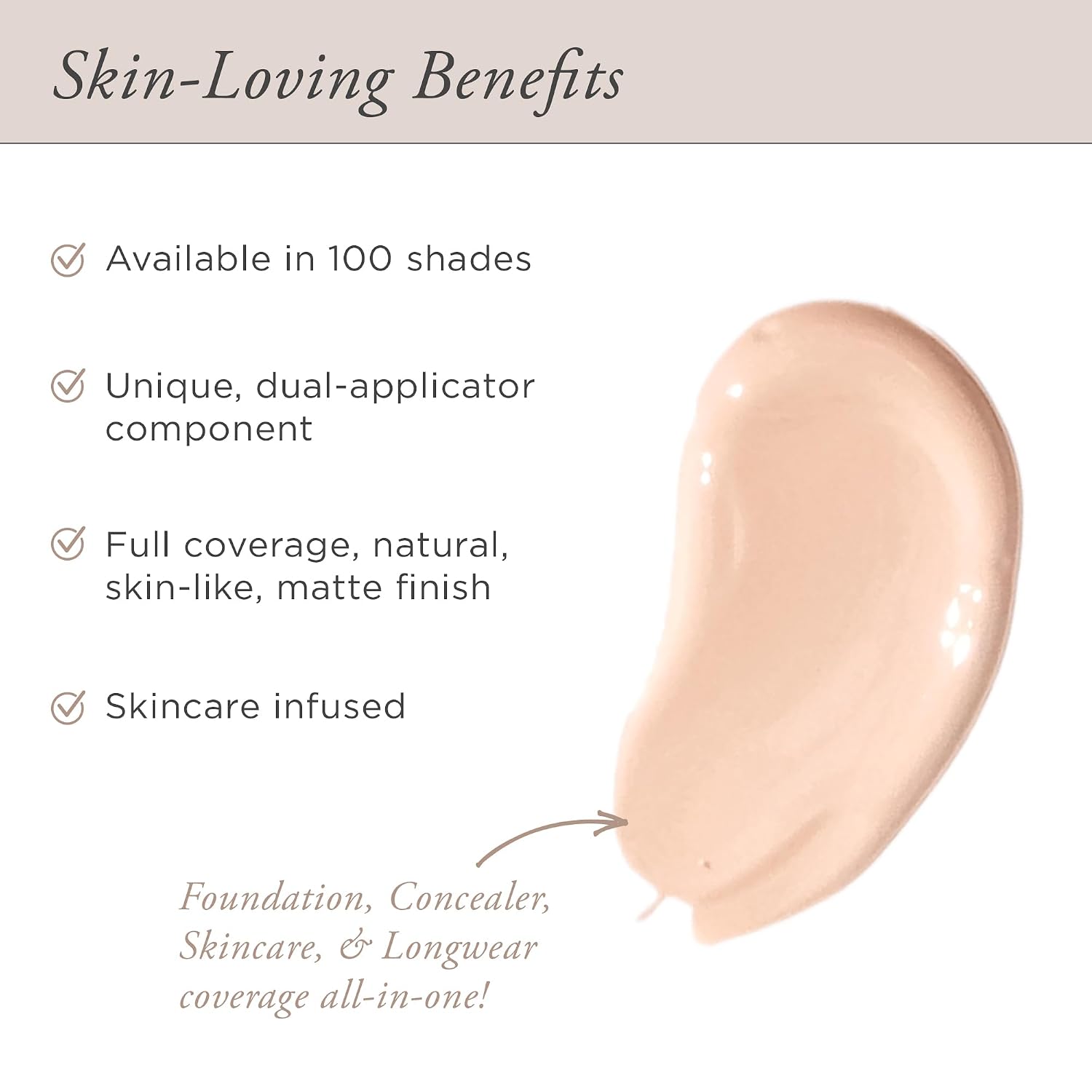 PÜR MINERALS 4-in-1 Love Your Selfie Foundation & Concealer - Longwear Medium-to-Full Coverage Liquid Makeup Foundation with Hydrating Blend for Refined-Looking, Natural Beauty Glow & Skin Texture