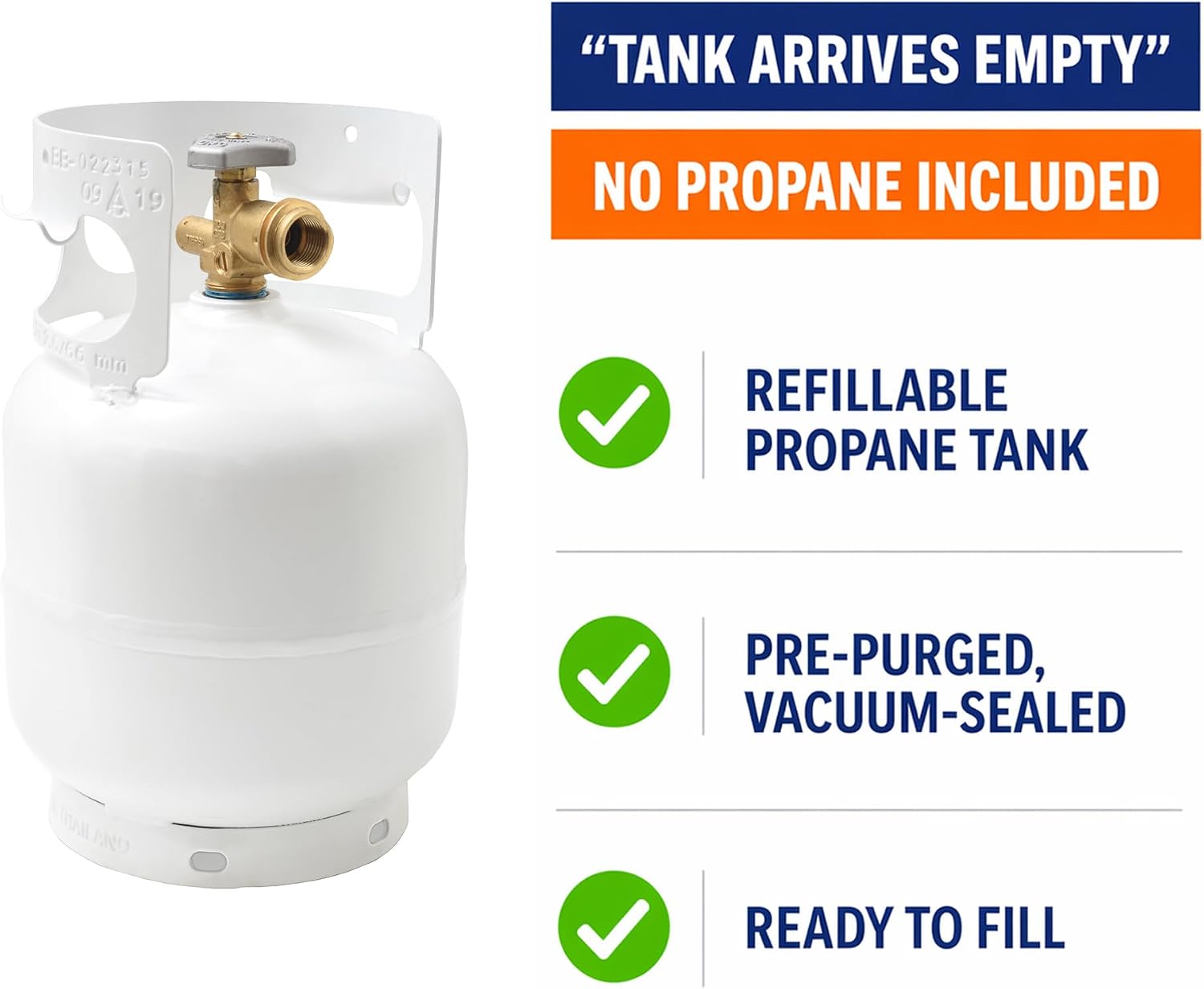 FLAME KING YSN5LB 5 Pound Propane Tank Cylinder, Great For Portable Grills, Fire Pits, Heaters And Overlanding, White | camping-hammocks