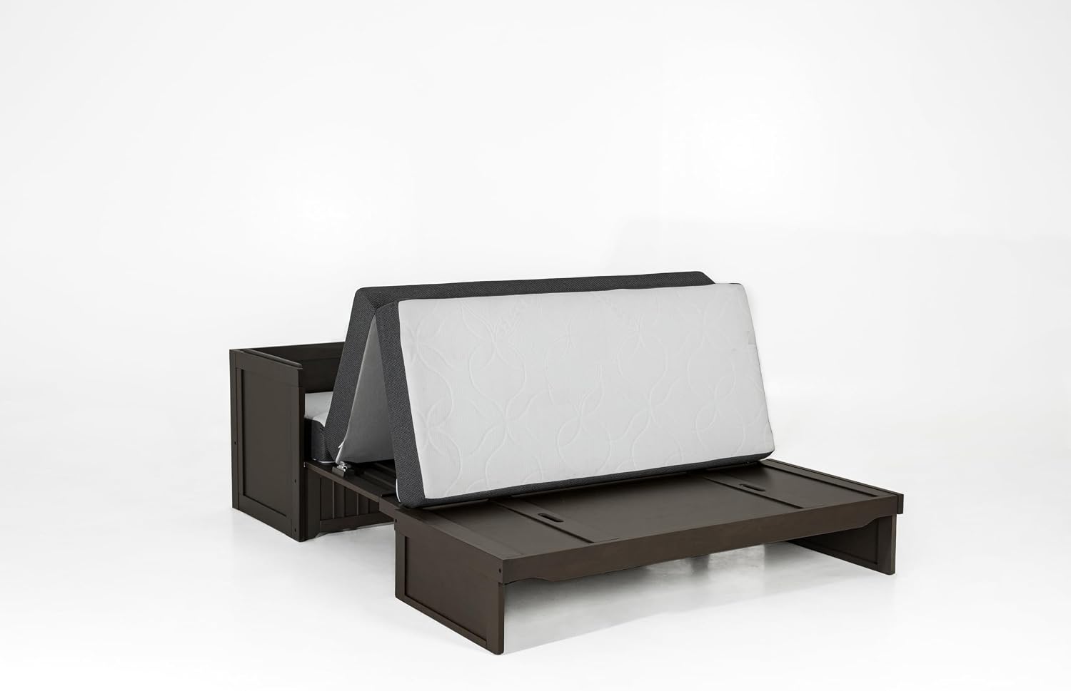 NIGHT & DAY Furniture Murphy Cube Cabinet Bed Pre-Assembled (Cherry, Queen) | Pre-Assembled