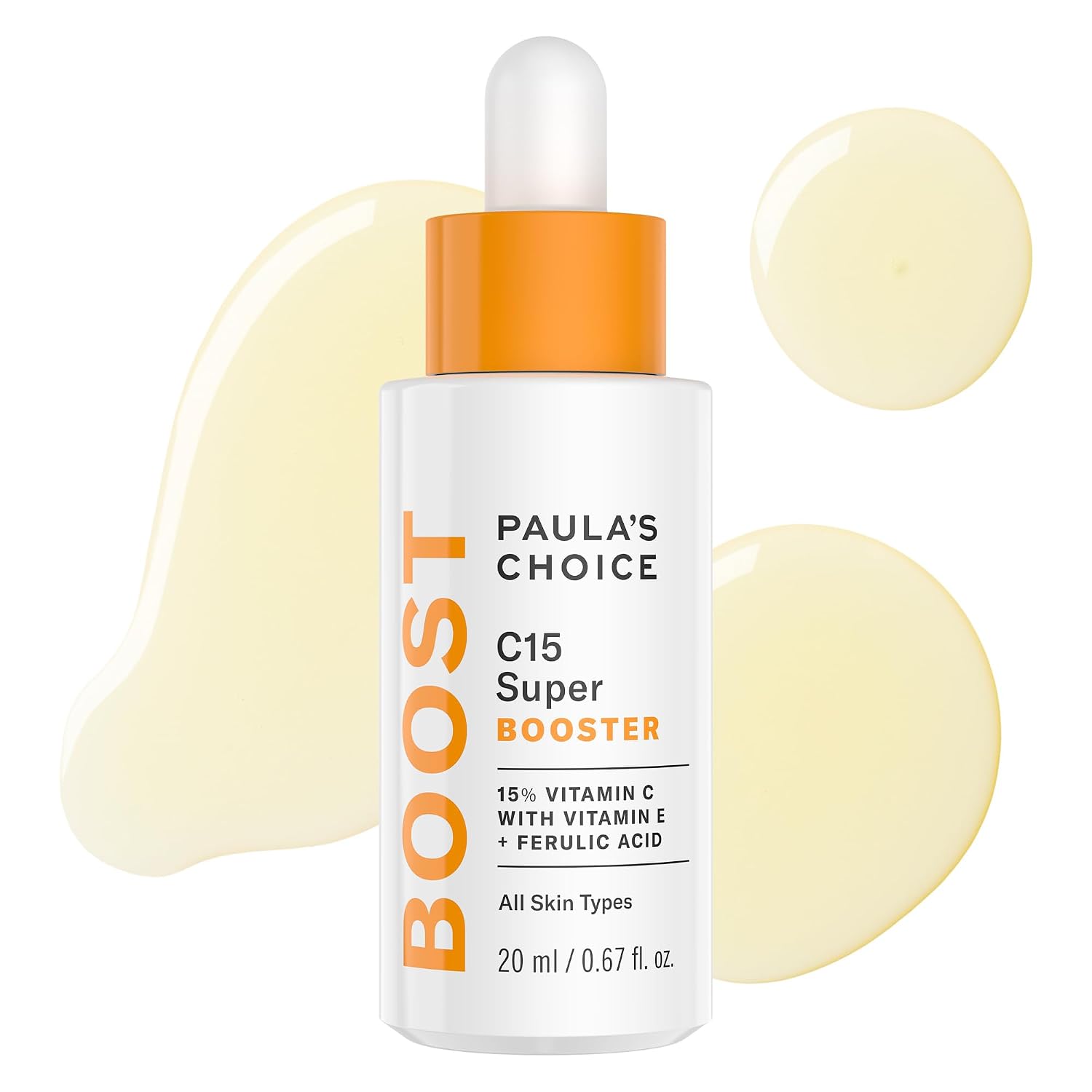 Paula's Choice BOOST C15 Super Booster 15% Vitamin C Face Serum | Daily Serum with Vitamin E & Ferulic Acid for Discoloration & Glow, Fragrance-Free