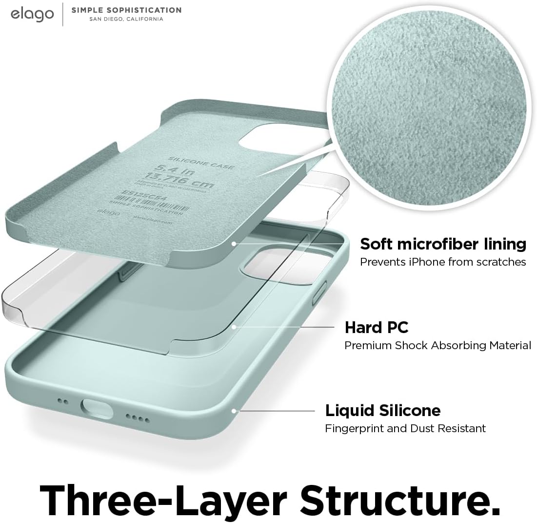 elago Premium Liquid Silicone Case for iPhone 12 Mini Lavender