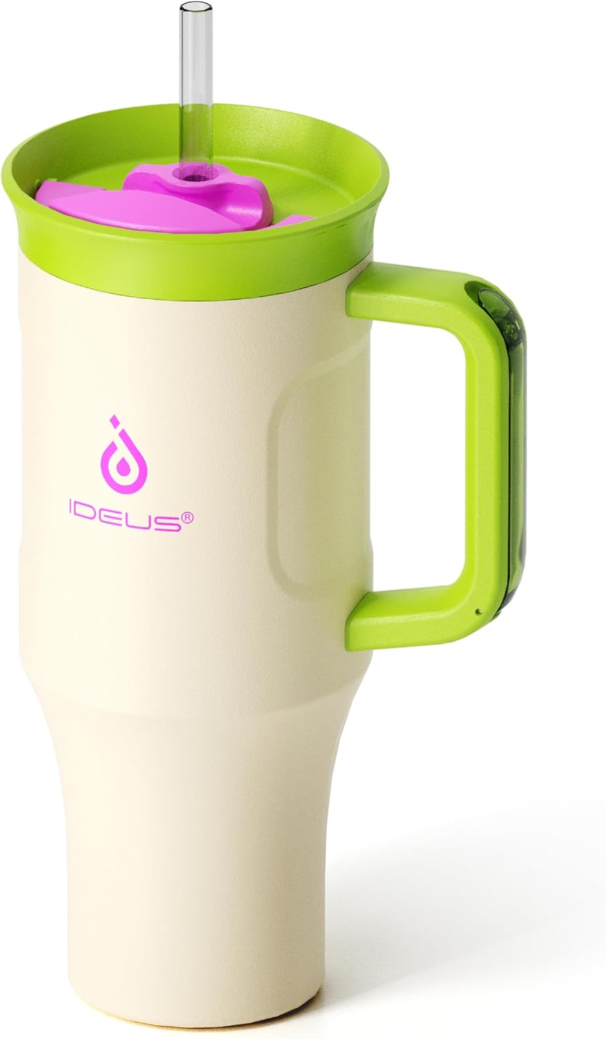 Ideus 20 oz Tumbler, Travel Coffee Mug with Splash Proof Sliding Lid, Double Wall Stainless Steel Vacuum Insulated Coffee Mug for Home and Office