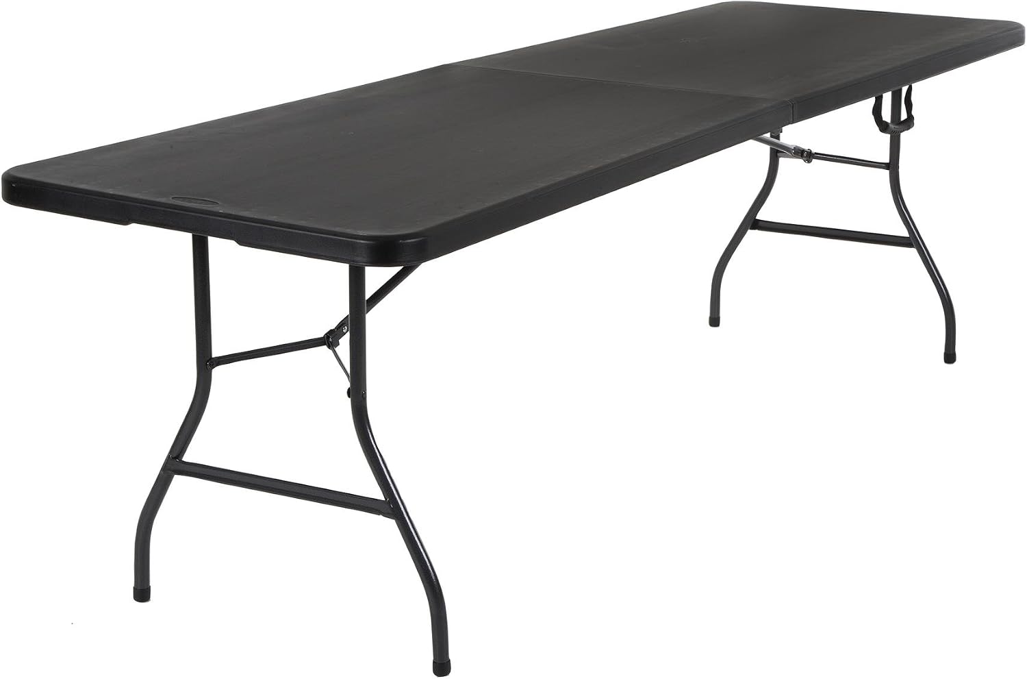Cosco 6ft Fold-in-Half Blow Molded Folding Table, Indoor/Outdoor, Comfort Handle, Lightweight Plastic Construction - White