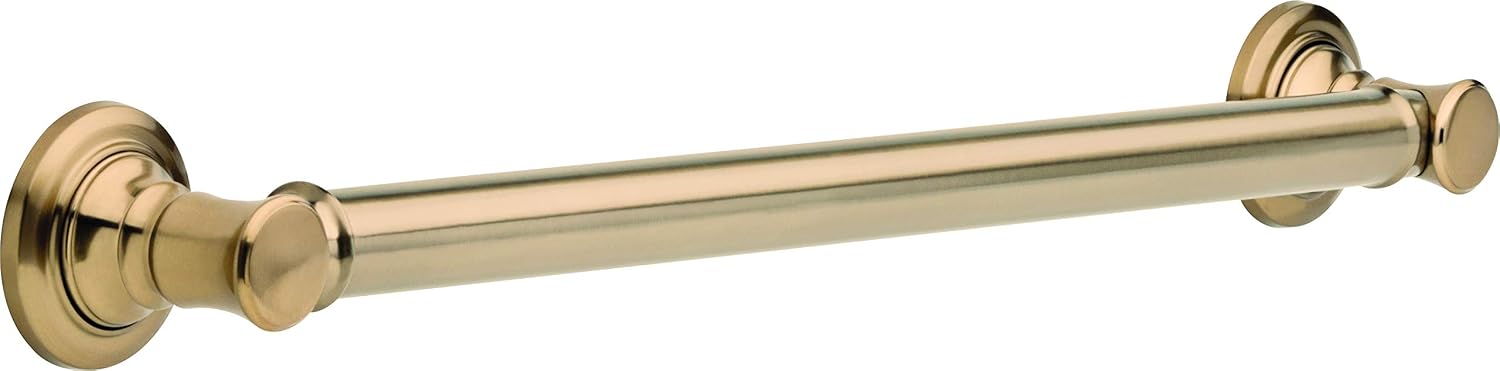 Delta Traditional (1-Pack) 24" Shower Grab Bar ADA Compliant Champagne Bronze 450 lb Capacity Bathroom Safety Handle for Shower
