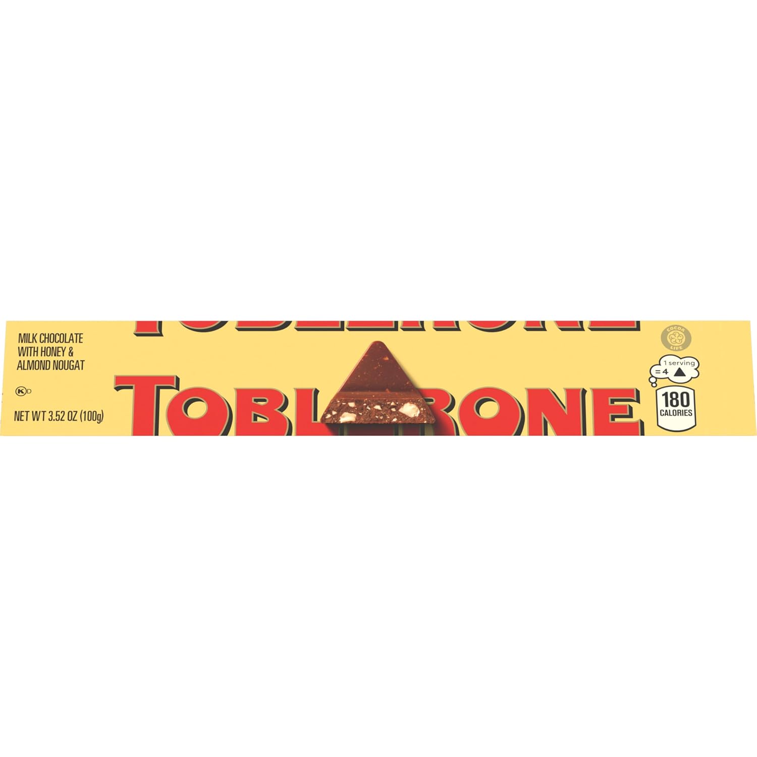 TOBLERONE Milk Chocolate Bar with Honey and Almond Nougat, 20 Bars | Bulk Chocolate