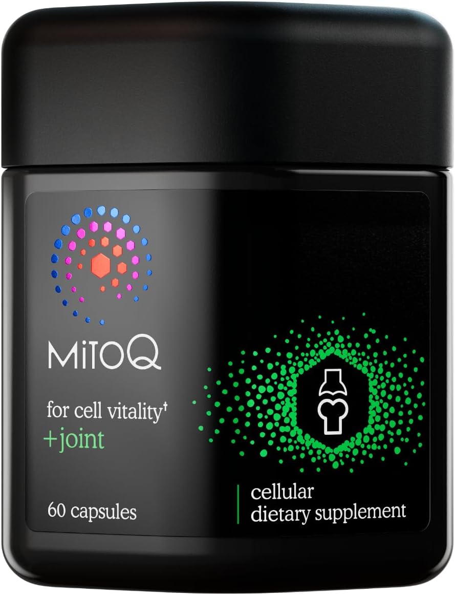 MitoQ +Joint Advanced CoQ10 Antioxidant Supplement - Contains Mitoquinol Mesylate & Green Lipped Mussel Omega Oil Extract - Supports Healthy Joint