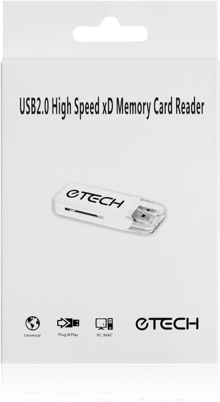 eTECH USB2.0 High Speed xD Memory Card Reader Supports Olympus and Fuji XD Picture Card 1GB 2GB