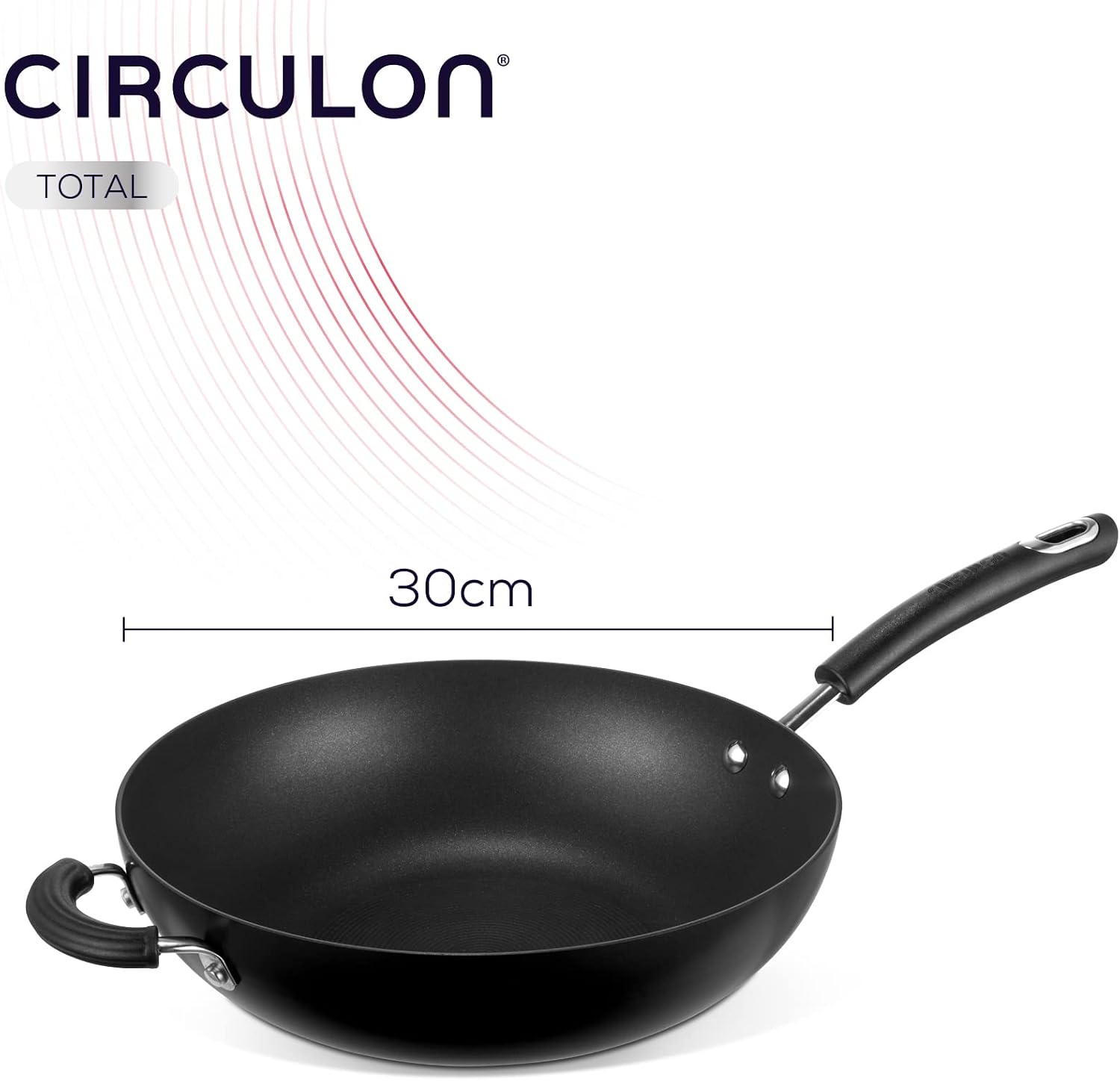 Circulon - Total - Saute Pan with Lid 28cm - Durable Non Stick - Hard Anodised - Induction - Oven and Dishwasher Safe - Lifetime Guarantee