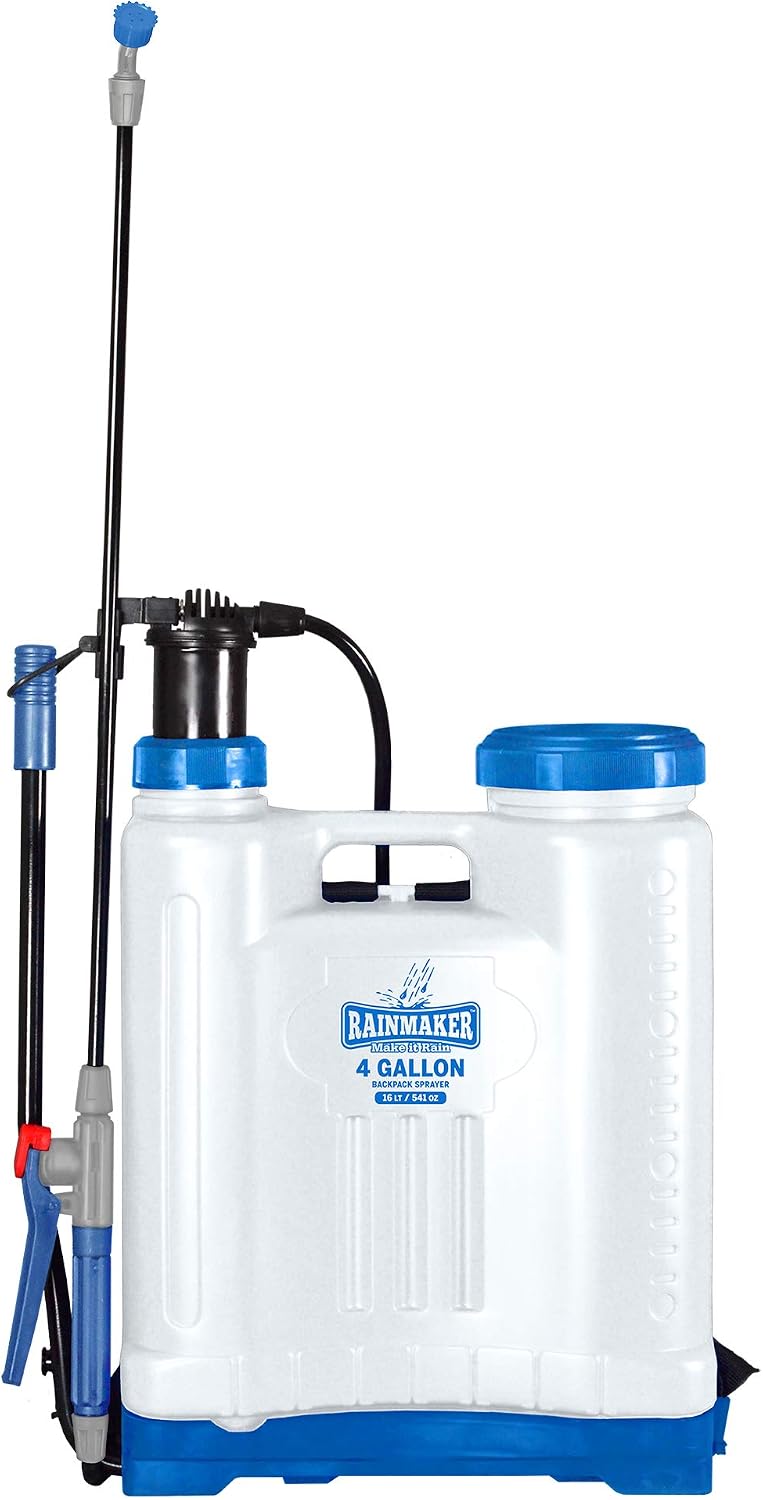 Rainmaker Backpack Sprayer - For Home and Garden Applications, Lightweight, Adjustable Shoulder Straps, 4 gal. (16L)