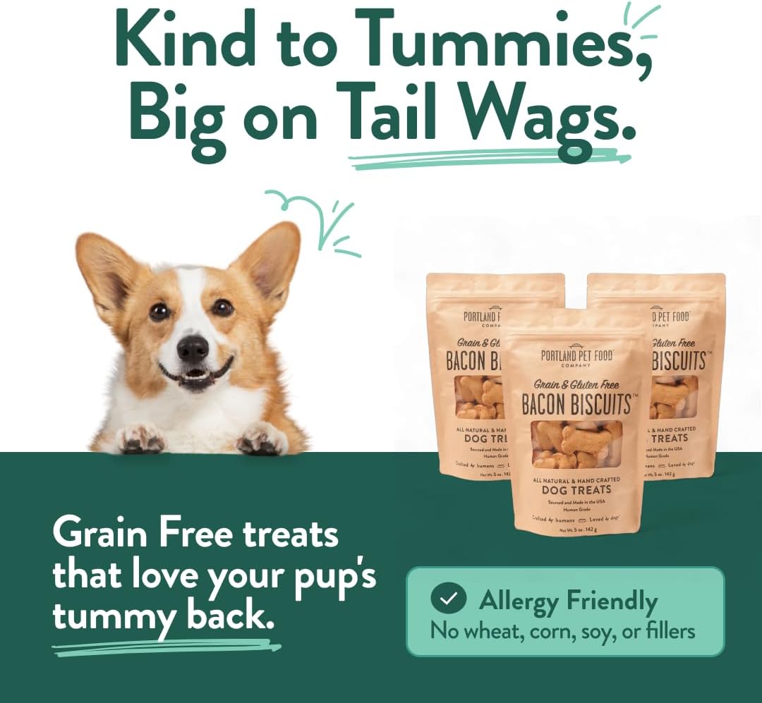 Portland Pet Food Dog Treats Variety, Healthy, Grain-Free Biscuits, 3 Pack