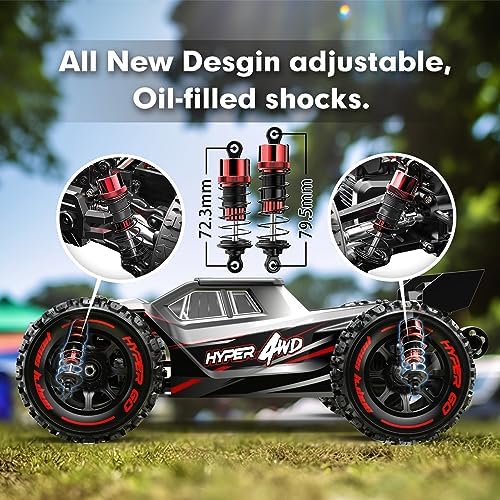 HYPER GO H14BM V3 1/14 Brushless RC Cars for Adults Fast 50 mph, RC Trucks 4X4 Offroad Waterproof, Electric Powered High Speed RC Car
