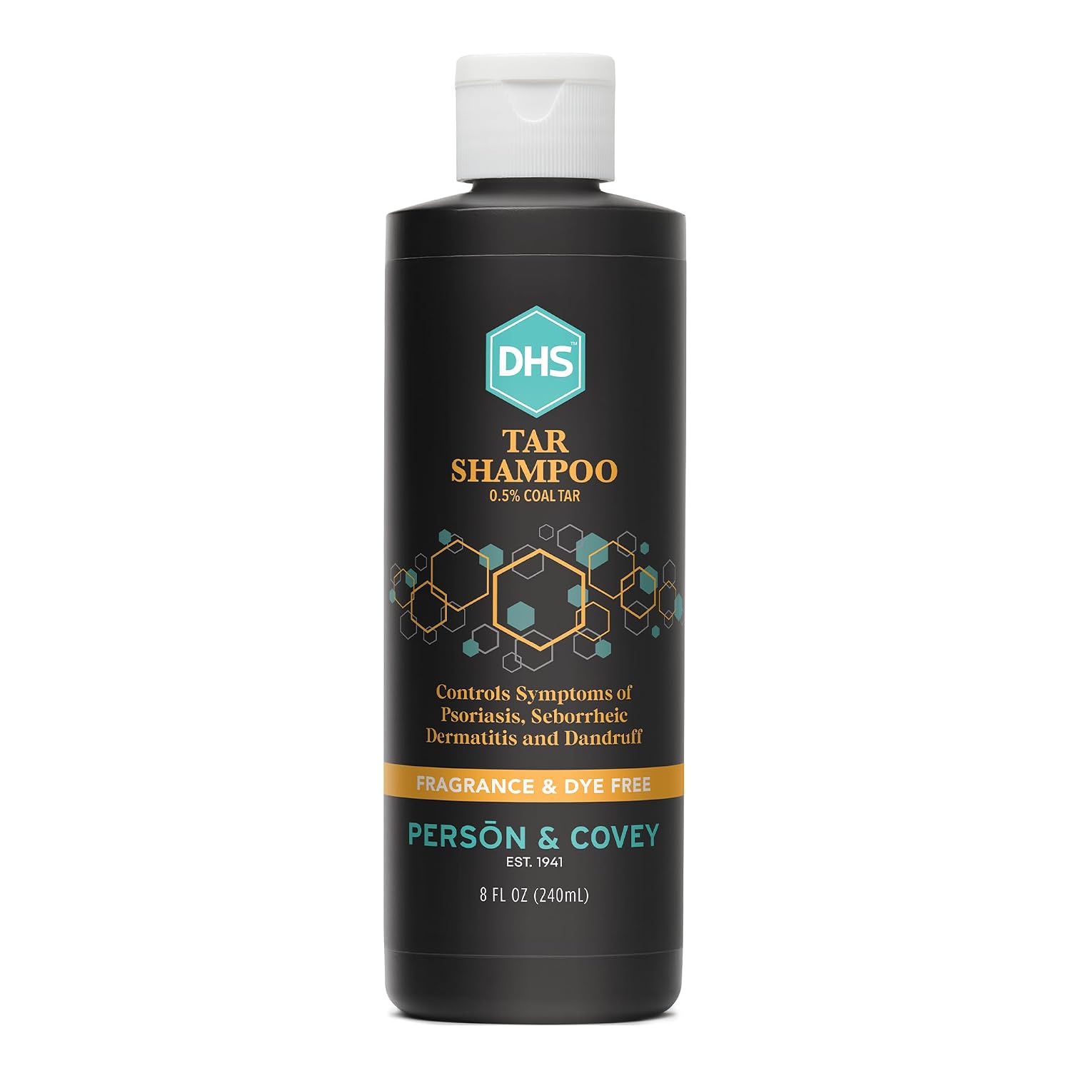 Person & Covey DHS Tar Shampoo 8 Ounce. | Therapeutic Formula, Removes Residue, Relieves Psoriasis and Seborrheic Dermatitis