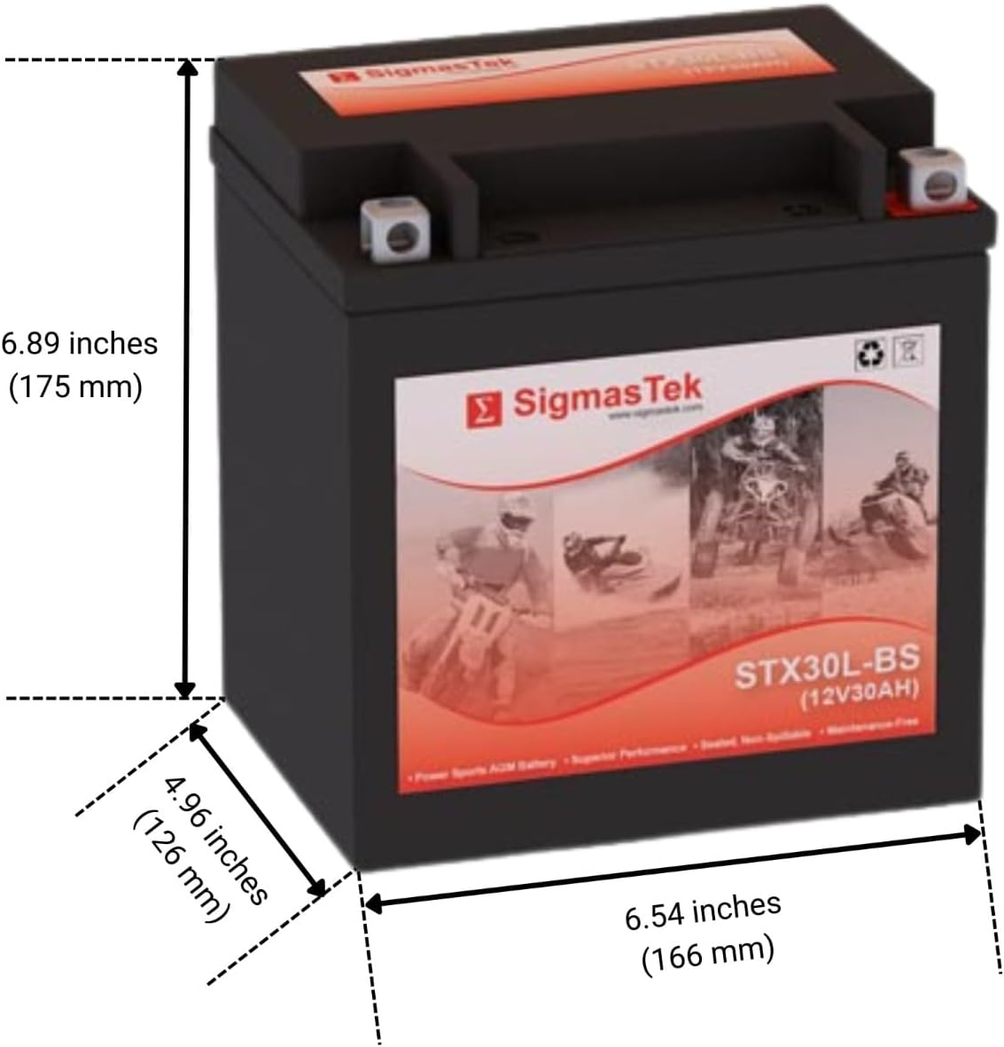 Deka ETX30L Motorcycle Battery (Replacement)