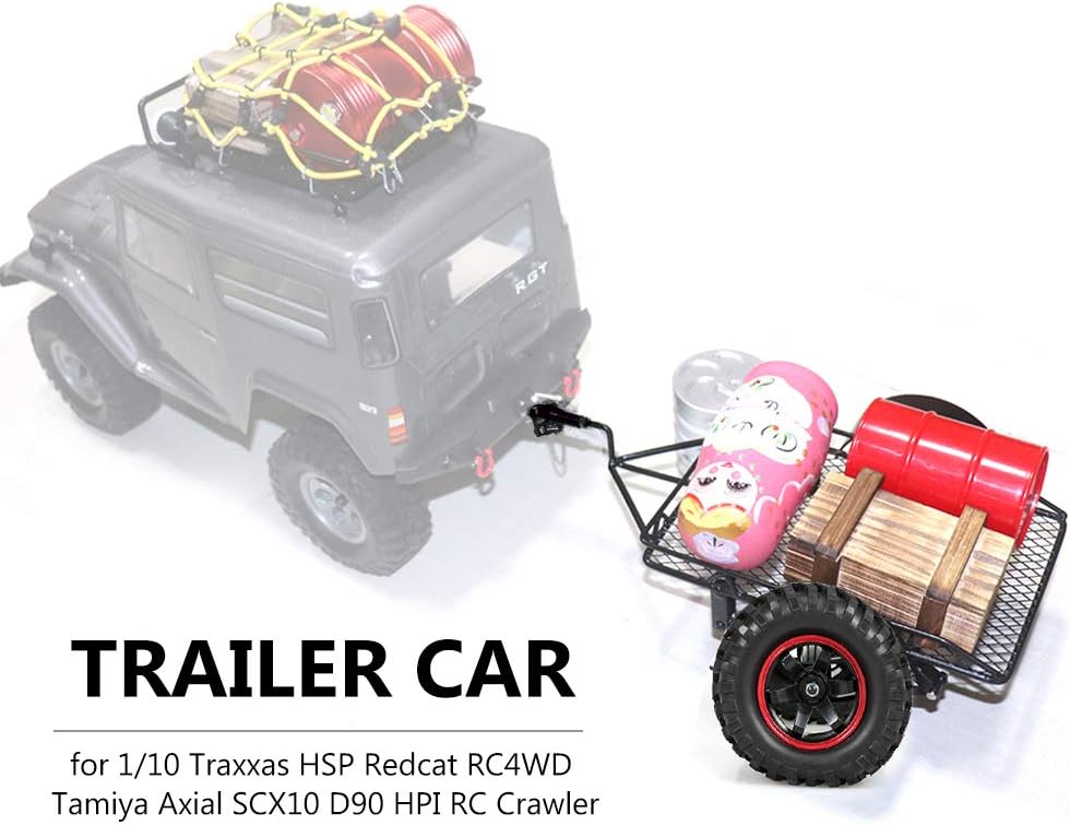 GoolRC Trailer Car Hopper Trail for 1/10 Traxxas HSP Redcat RC4WD Tamiya Axial SCX10 D90 HPI RC Crawler Car DIY