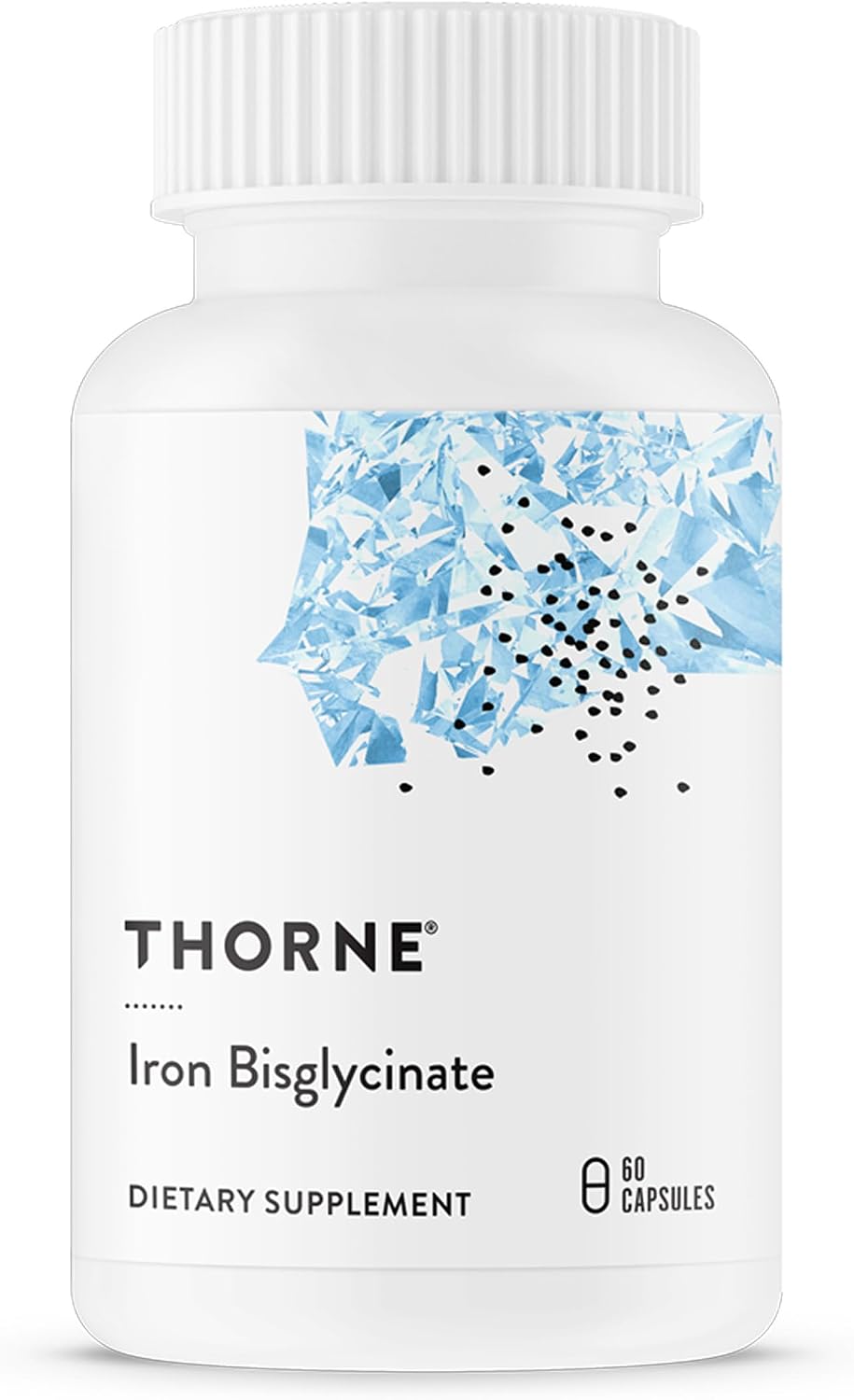THORNE Iron Bisglycinate, 25 mg Iron Supplement, 60 Capsules | Enhanced Absorption Without Gastrointestinal Side Effects*, Chelated Iron Capsules