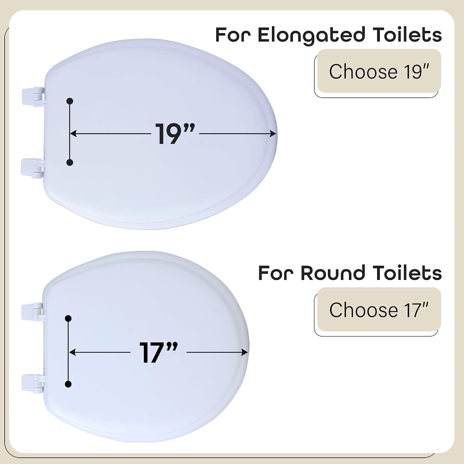 Soft Elongated Vinyl Toilet Seat, Black - 19 Inch Soft Vinyl Cover with Comfort Foam Cushioning - Fits All Elongated Size Fixtures - Easy to Install Fantasia by Achim Home Decor