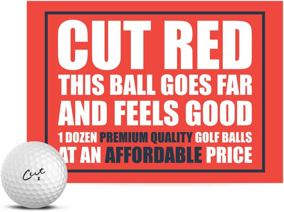 Cut Red Golf Balls - Premium