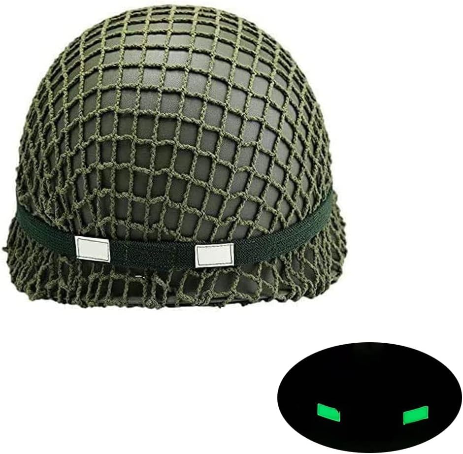 Perfect WW2 US Army M1 Green Helmet Replica with Net/Canvas Chin Strap DIY Painting