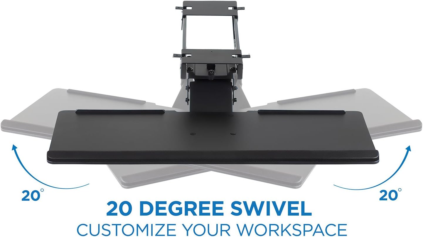 Mount-It! Keyboard Tray Under Desk, Full Motion Computer Keyboard and Mouse Tray, Slide Out Ergonomic Keyboard Drawer with Gel Wrist Pad, 26" Wide