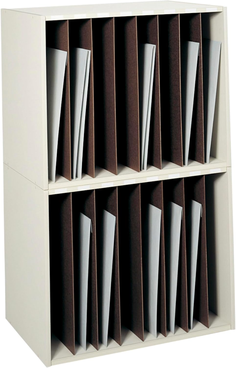 Safco Products 3030 Art Storage Rack, 8 Vertical Compartments, White