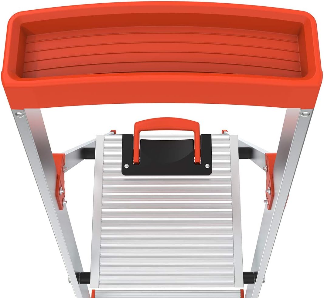 Little Giant Flip-N-Lite 6-ft Aluminum Stepladder, 15270-001 | Ultra Lightweight Ladder, Easy Release Handle, Wide Anti Slip Steps