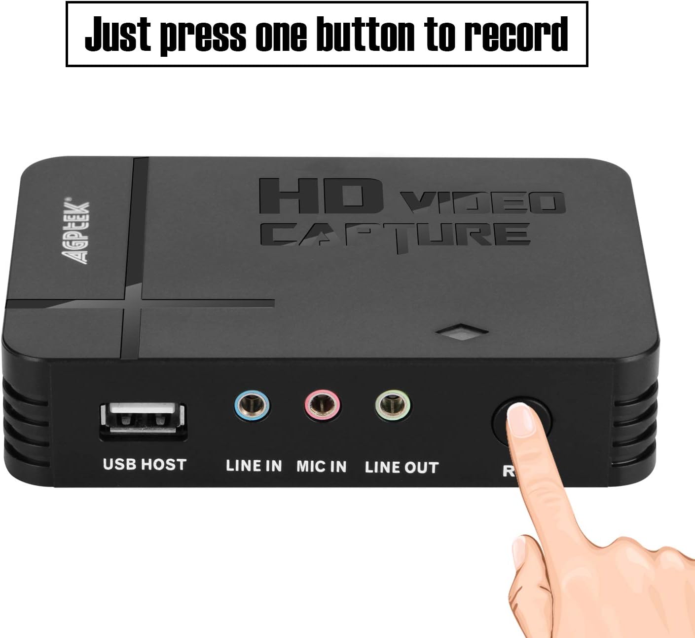 AGPTEK HD Game Capture Video Capture 1080P | HDMI/AV Recorder Xbox 360&One/ PS3 PS4,Support Mic in with Both HDMI and AV Input