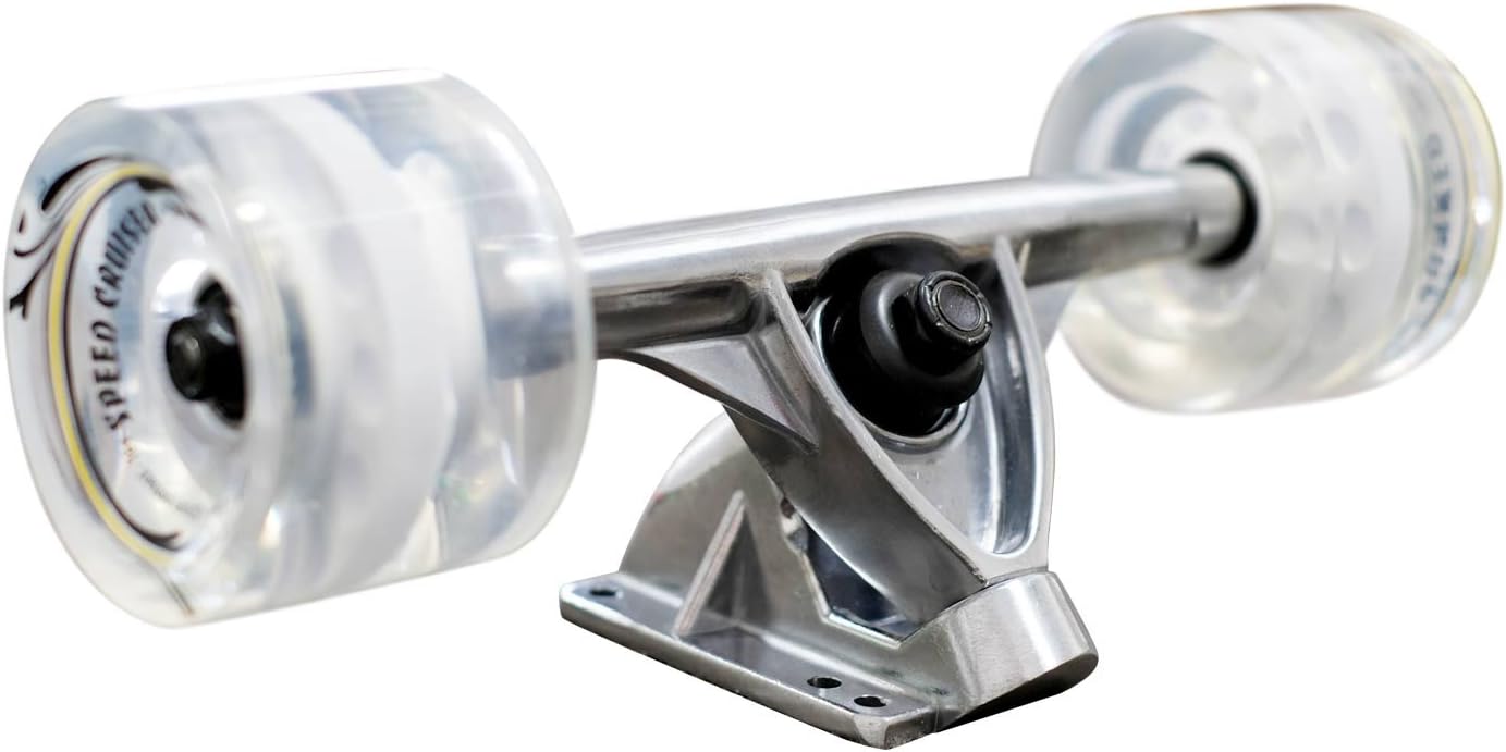Drop Down Longboard Complete Cruiser 41.25" x 10" w/Premium Black Grip Tape, Heavy Duty Aluminum Alloy Truck, 71mm Longboard Wheels, and ABEC-9 Bearings