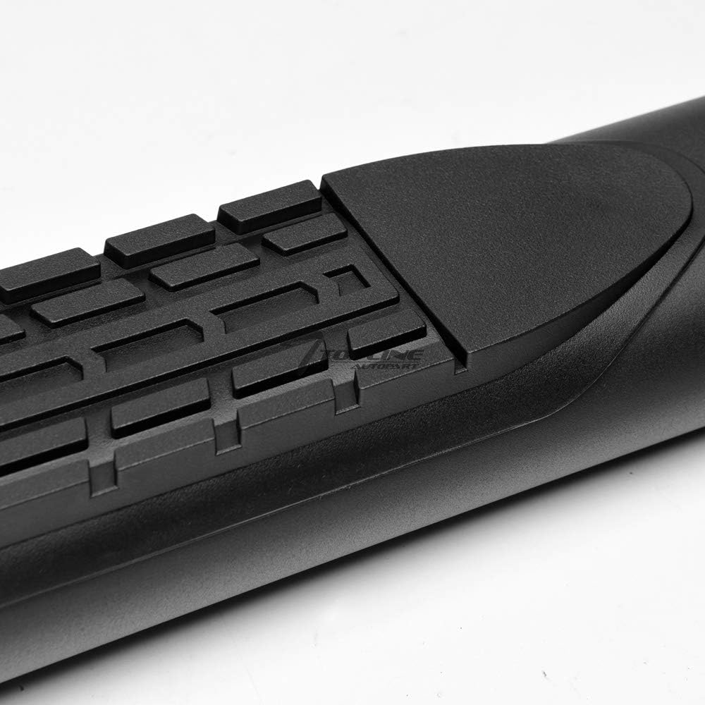 4" Oval Matte Black Side Step Nerf Bars Rail Running Boards Compatible with 04-24 Titan / 16-24 Titan XD Crew Cab