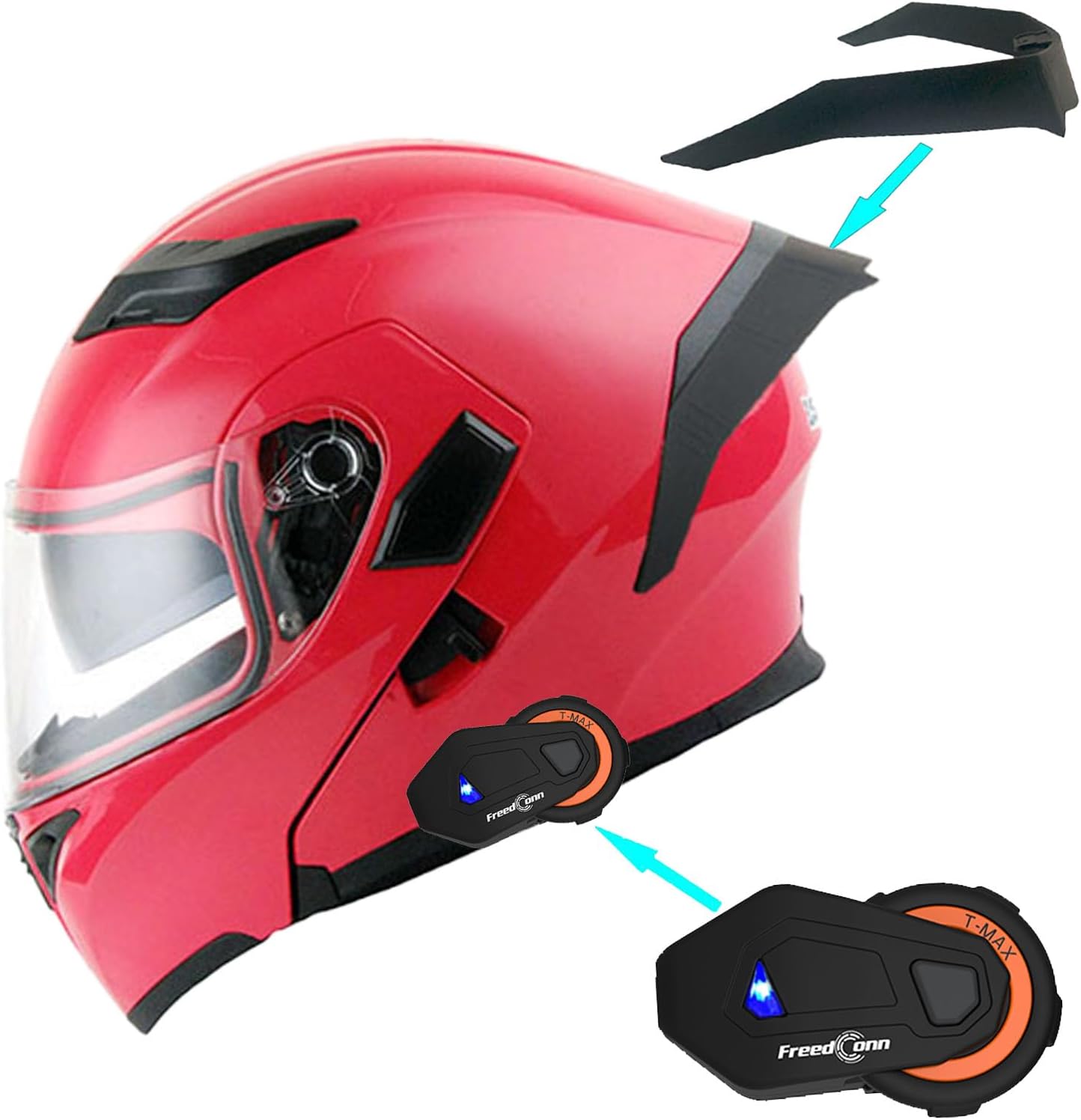 1Storm Motorcycle Modular Full Face Helmet Flip up Dual Visor Sun Shield: HB89