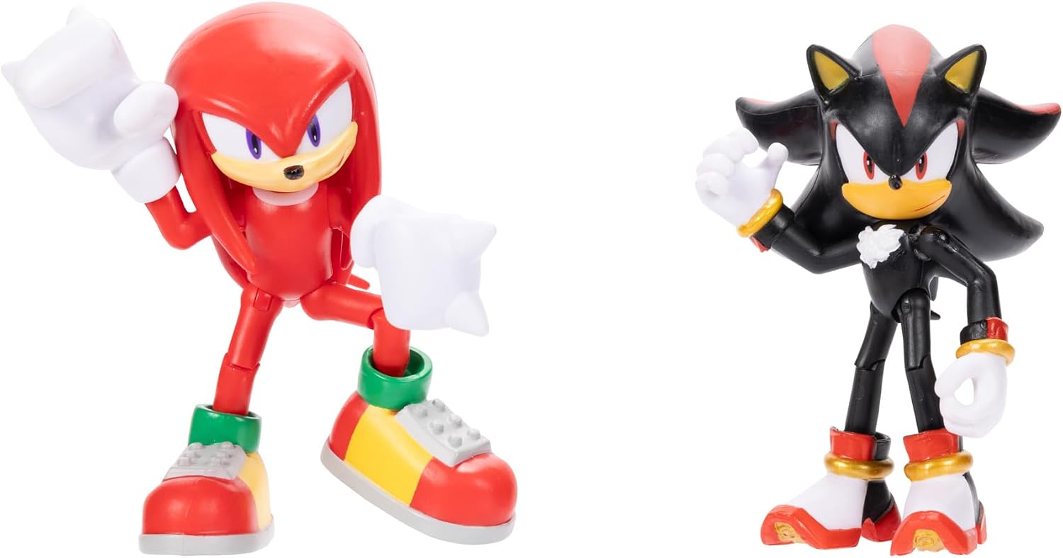 JAKKS Pacific Sonic The Hedgehog 4" Action Figure 2 Pack Knuckles & Shadow