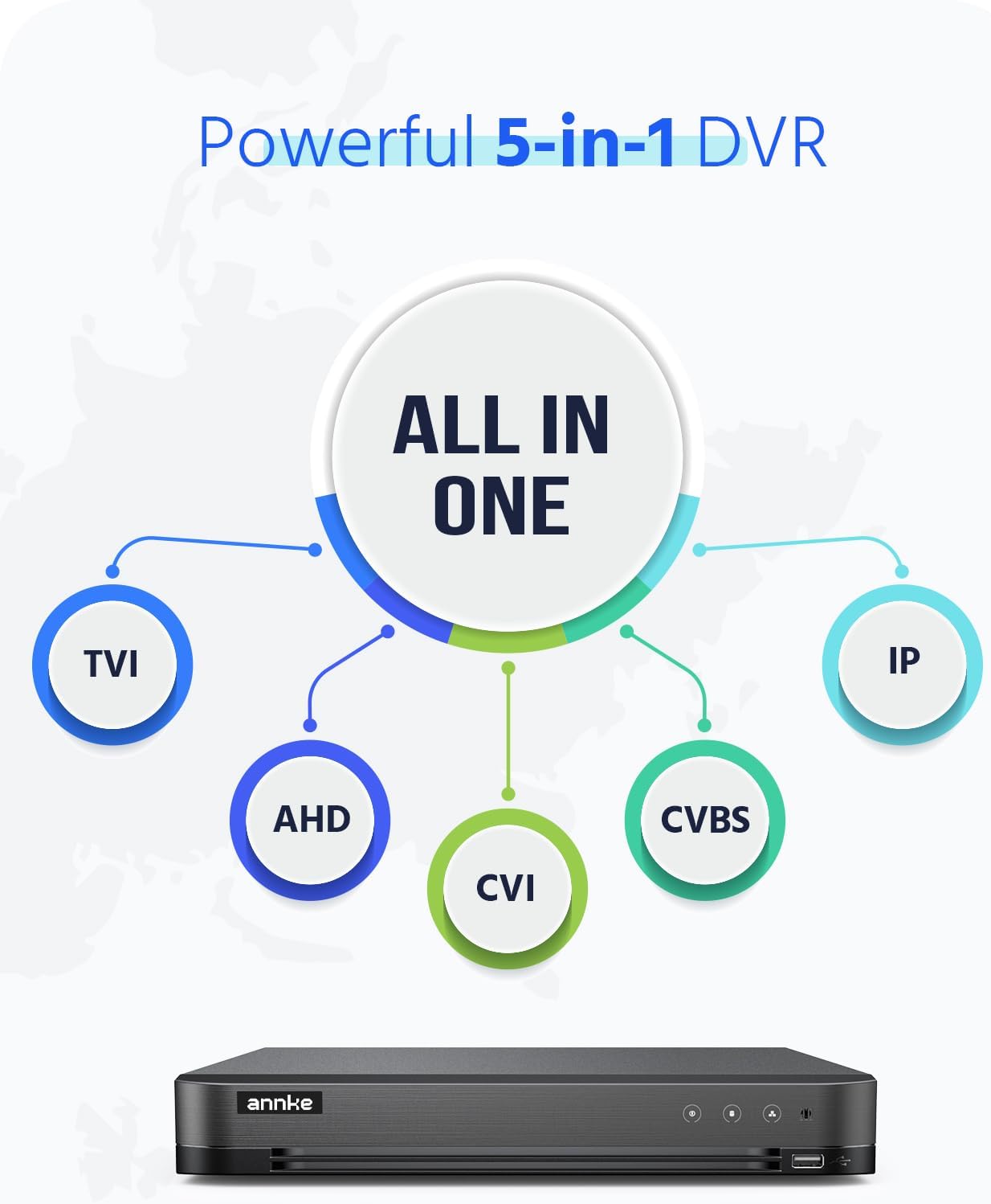 ANNKE 16CH 4K/8MP DVR for Security Camera, AI Motion Detection, No HDD