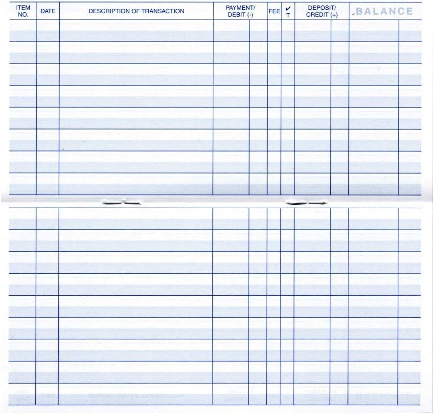 Checkbook Registers, 23-24-25 Calendars, for Personal Checkbook, Transactions Ledgers (10 Checkbook Registers)