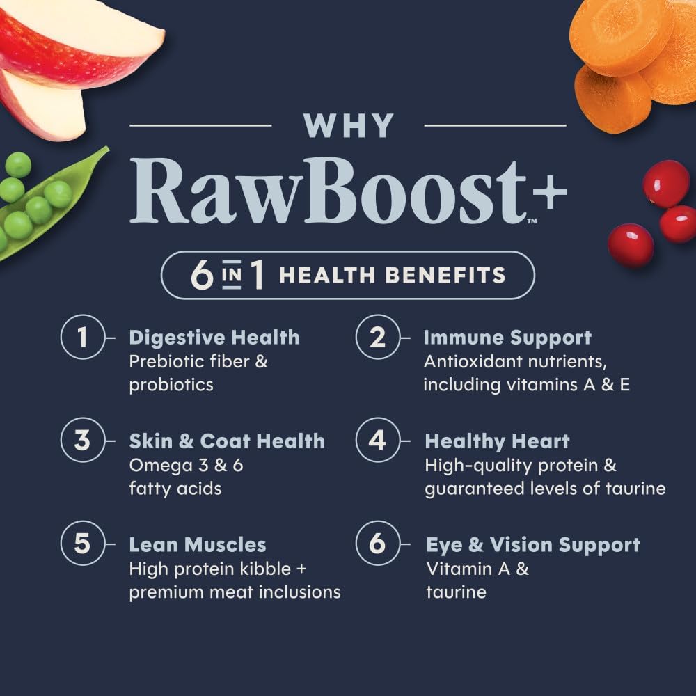 Instinct RawBoost, Dry Cat Food + Freeze Dried, Real Chicken, 10 lb Bag | High-protein kibble with FreshDried raw bites, grain-free, cage-free chicken recipe, minimally processed, complete nutrition