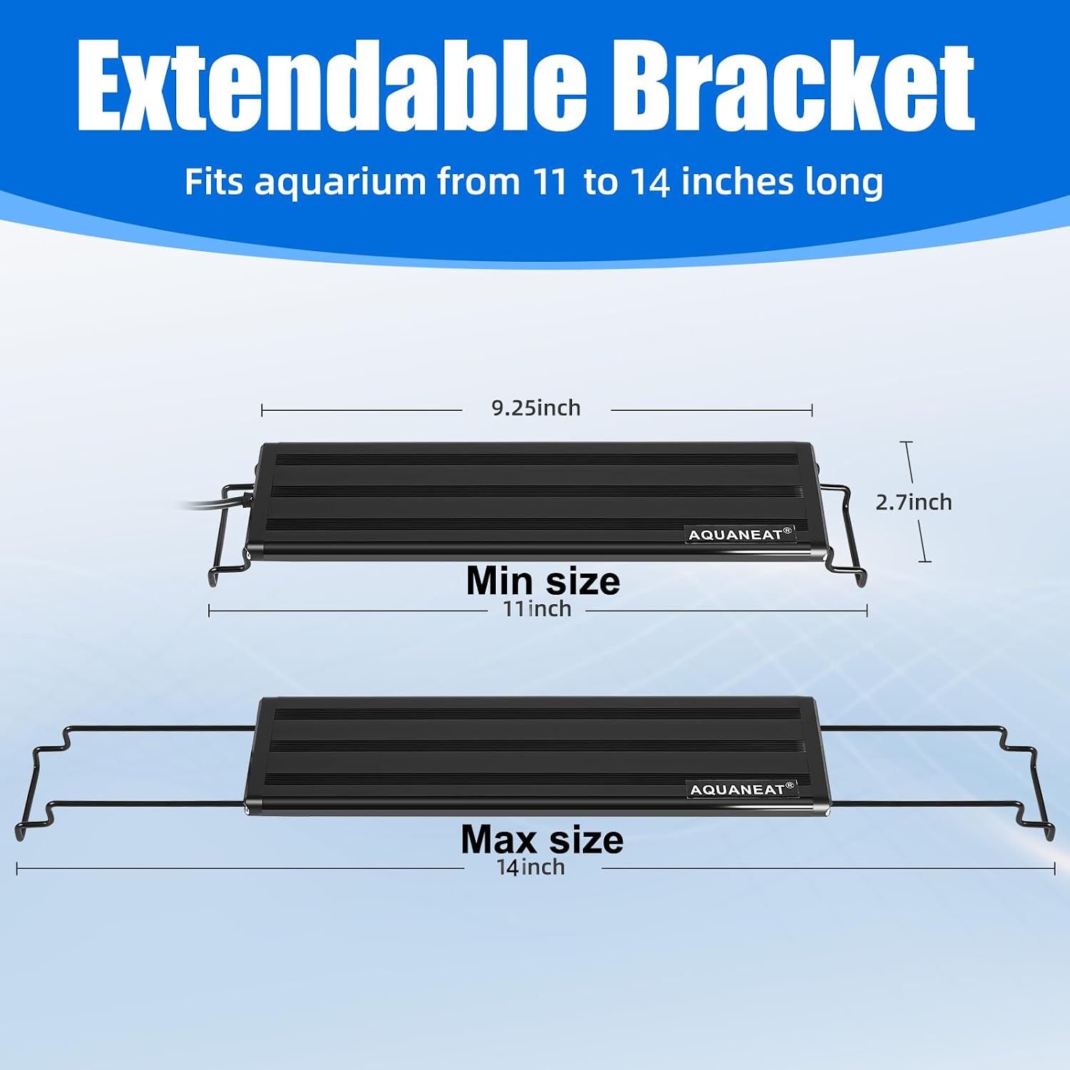 AQUANEAT LED Aquarium Light Full Spectrum 12 Inch Fish Tank Light Fresh Water
