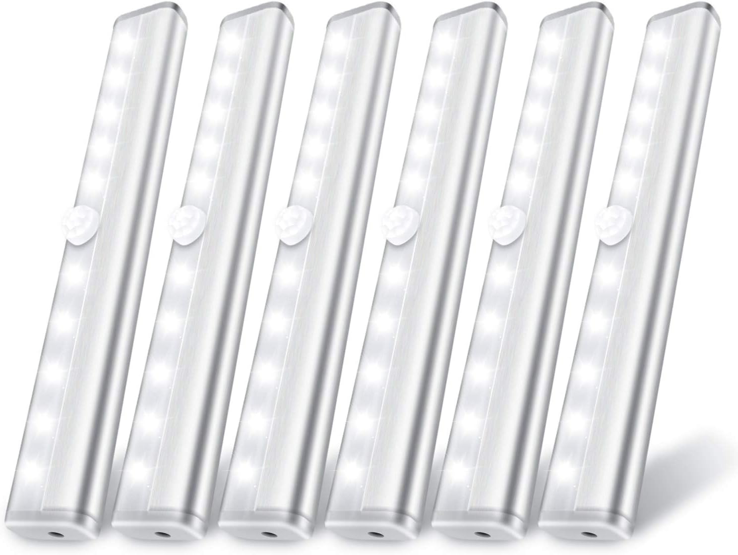 lexall 6 Pack Battery Powered Motion Sensor Lights Indoor, Closet Lights