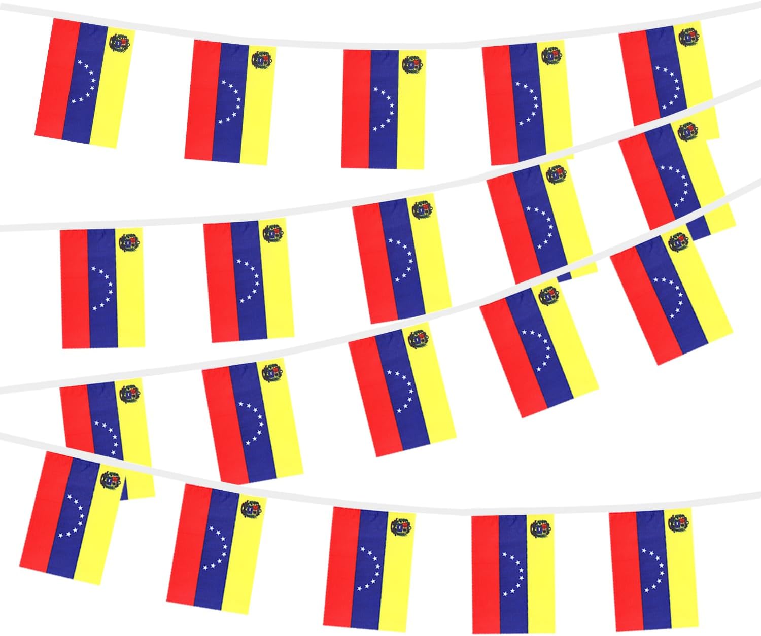 Nicaragua String Flags Banner Mini Small Nicaraguans Flag Bunting Patriotic Hanging Decor,National Holiday, Sports Game, Fiesta & Themed Party,18 Feet 20 Flags