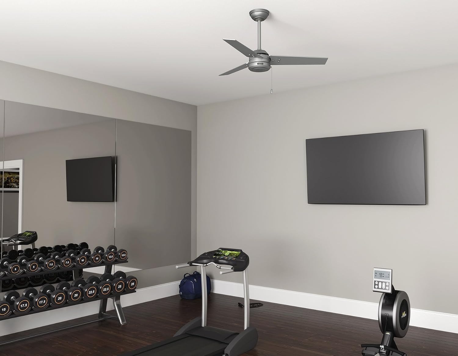 Hunter Cassius, Outdoor or Indoor, Ceiling Fan, 44 inch, Matte Black