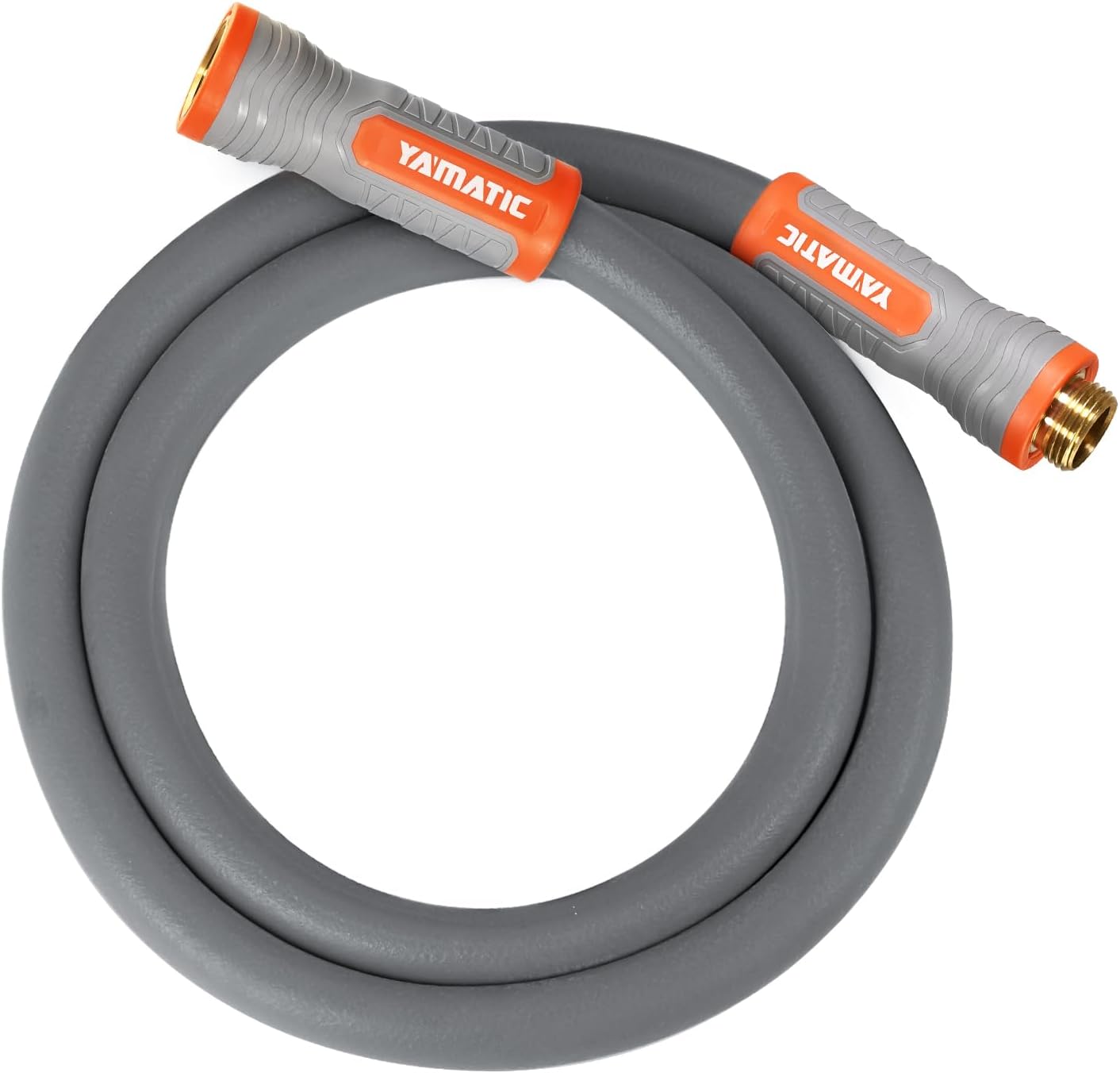 YAMATIC Flexible Garden Hose 5/8" x 50ft, 360° Swivel Handle, Burst 600 PSI