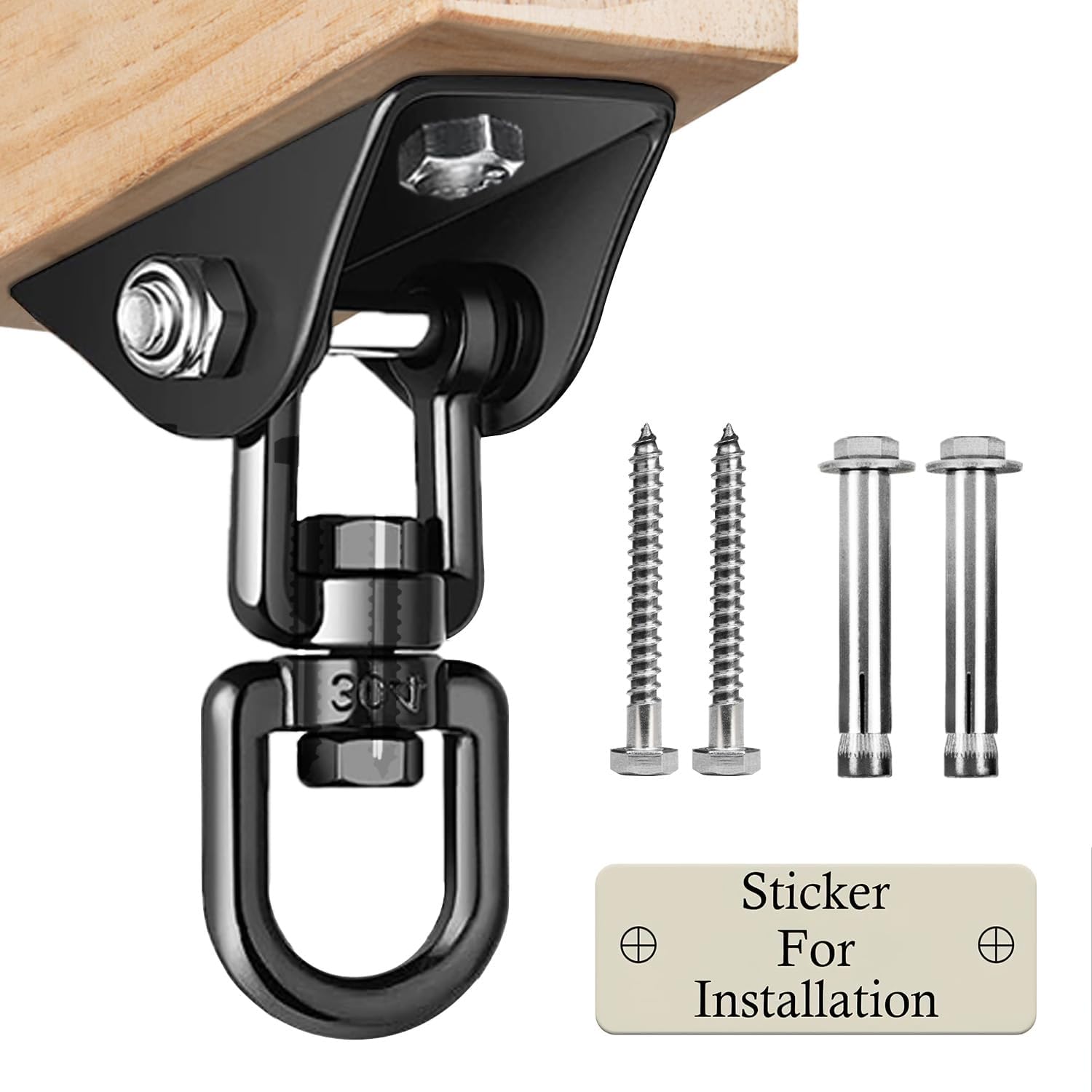 Heavy Duty Swing Hangers for Wooden Sets 2000 LB Capacity Hammock Hanger 360 Swivel Stainless Steel Swing Hardware Accessories 2 Packs for Porch